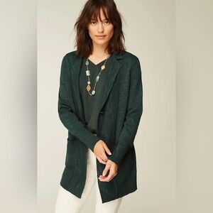 J. Jill Textured Sweater-Jacket Size Small